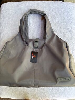 NWT HOTWORX Grey Tone On Tone Yoga Tote